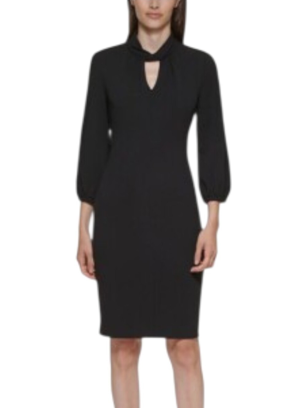 Calvin Klein NWT Knotted Dress Size 4 Black Retail $134